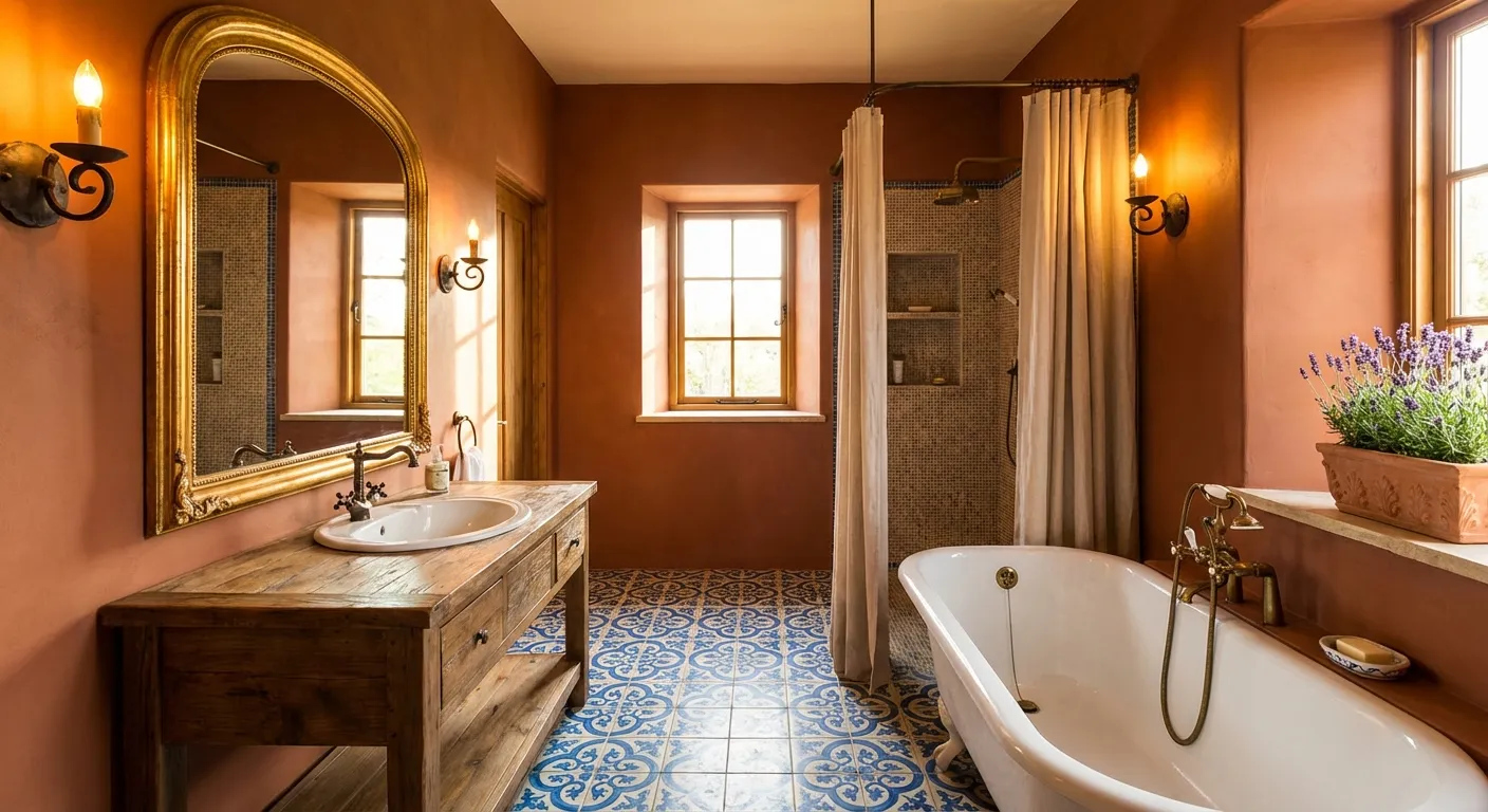 Mediterrâneo interior design style - AI photorealistic render by Lumiforma