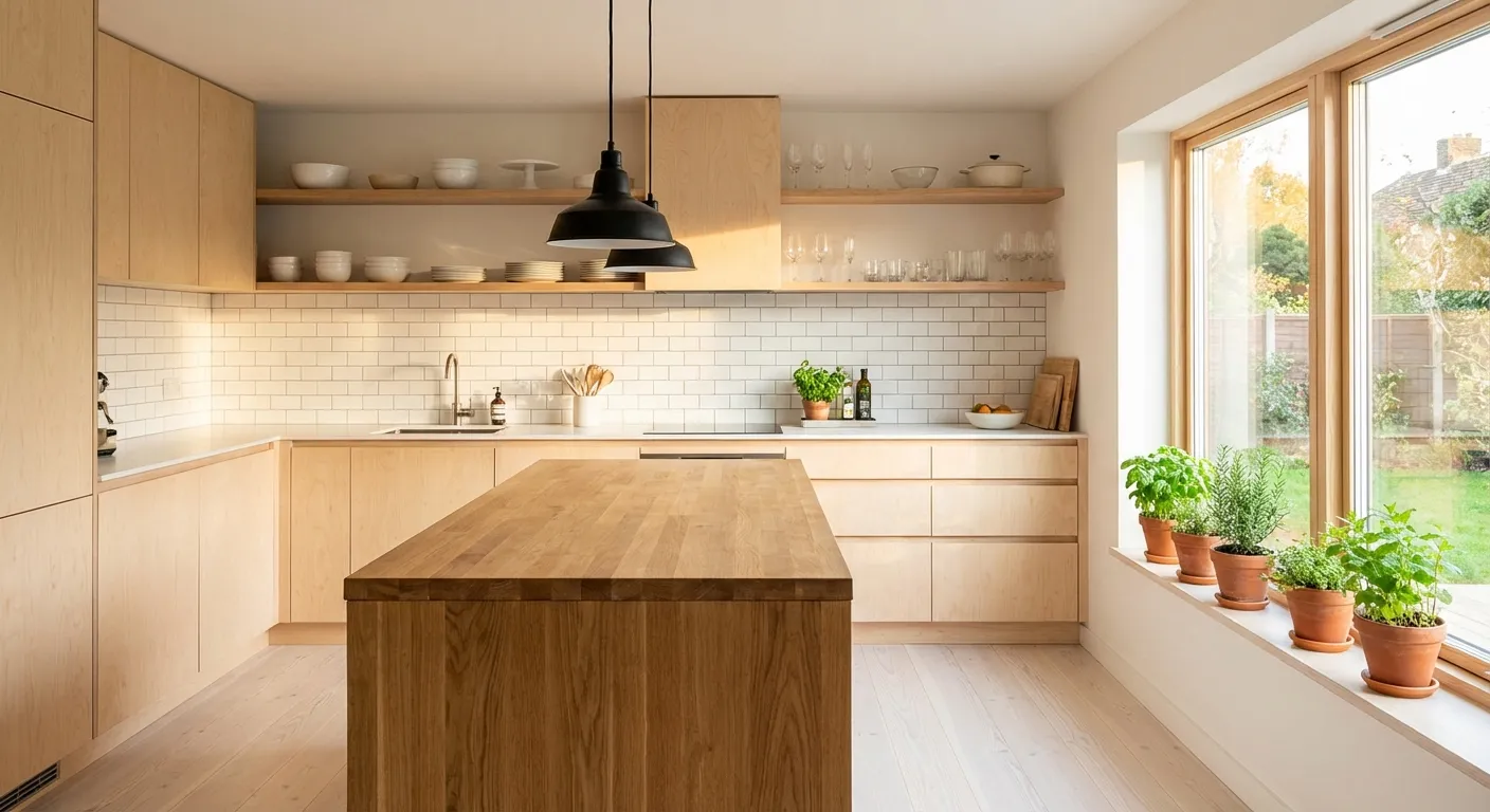 Escandinavo interior design style - AI photorealistic render by Lumiforma