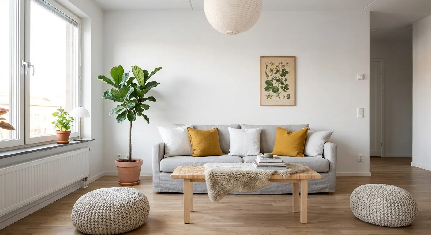 Escandinavo interior design style - AI photorealistic render by Lumiforma